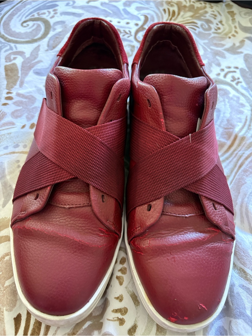 Red Calvin Klein Baku Athletic Style Shoes